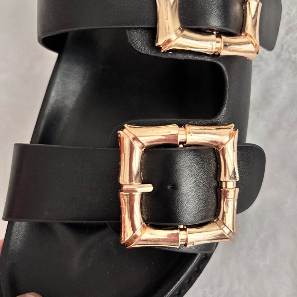 JASON WU Marzan Black Vegan Leather Luxe Slide-On Sandal--NEW--8.5 - Picture 6 of 15